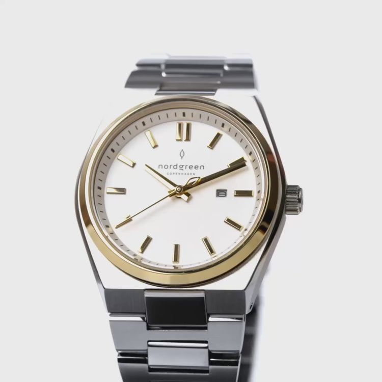 Nordgreen | Succession silver 35mm dial two tone | SN35SGHLSPXX