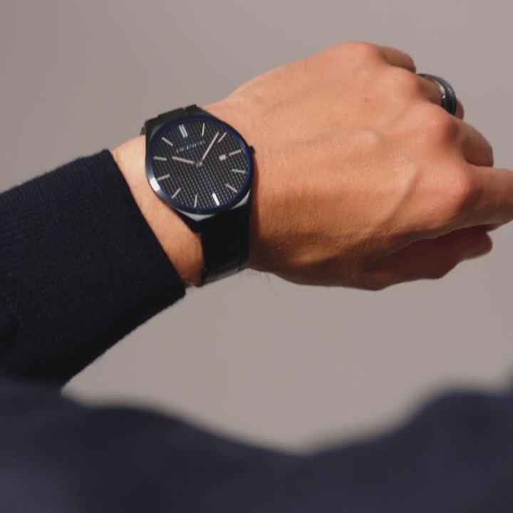 Bering | Ultra Slim blue 40mm dial and blue stainless steel links | 17240-797
