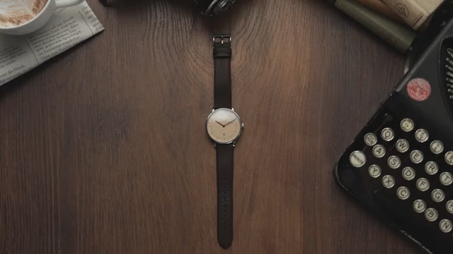 Sternglas | Naos light brown 38mm dial black leather band | S01-NA54-PR07