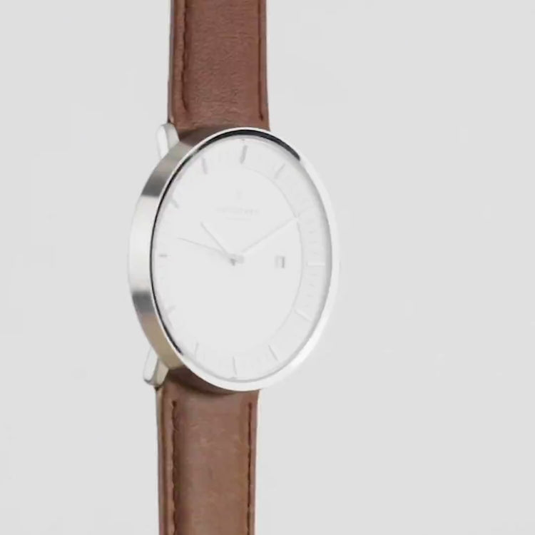 Nordgreen | Native silver 32mm dial silver chain link | NR32SICHSIXX