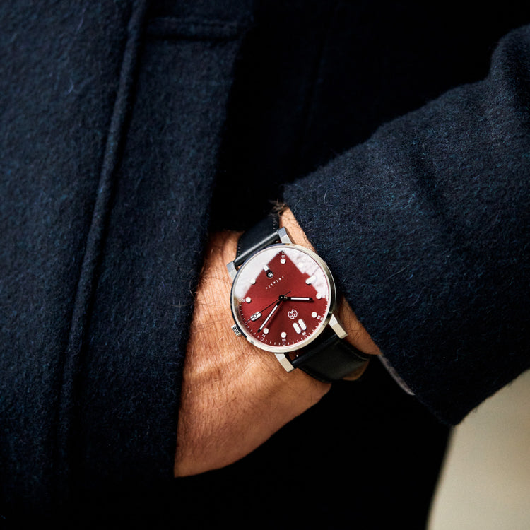 Henry Archer | Relativ - Karmin 40mm dial nero leather | HA-RE-KA-NE