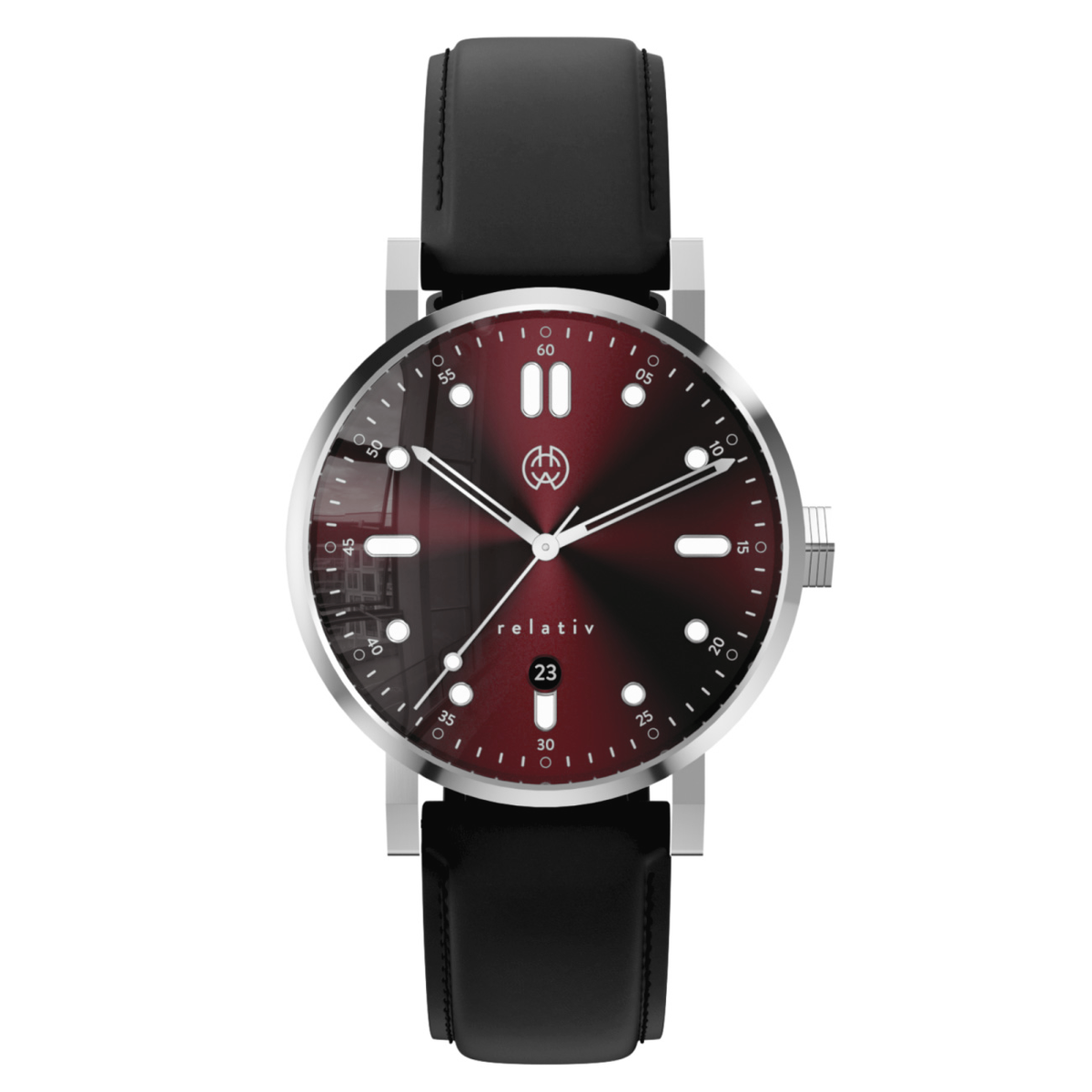Henry Archer | Relativ - Karmin 40mm dial nero leather | HA-RE-KA-NE