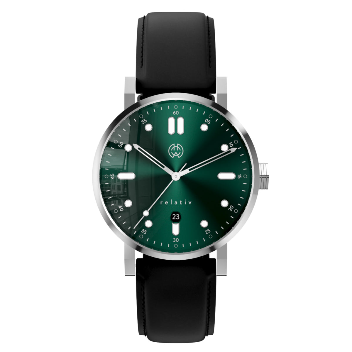 Henry Archer | Relativ - Skov 40mm dial nero leather | HA-RE-SK-NE