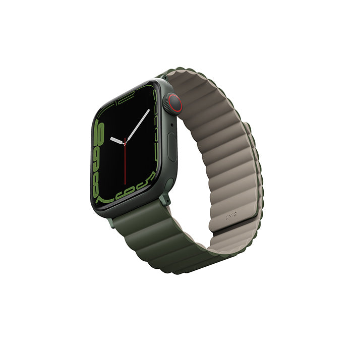 Uniq | Revix reversible green and taupe watch band - Apple Series | REVGRNTPE