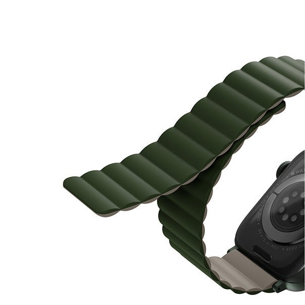 Uniq | Revix reversible green and taupe watch band - Apple Series | REVGRNTPE