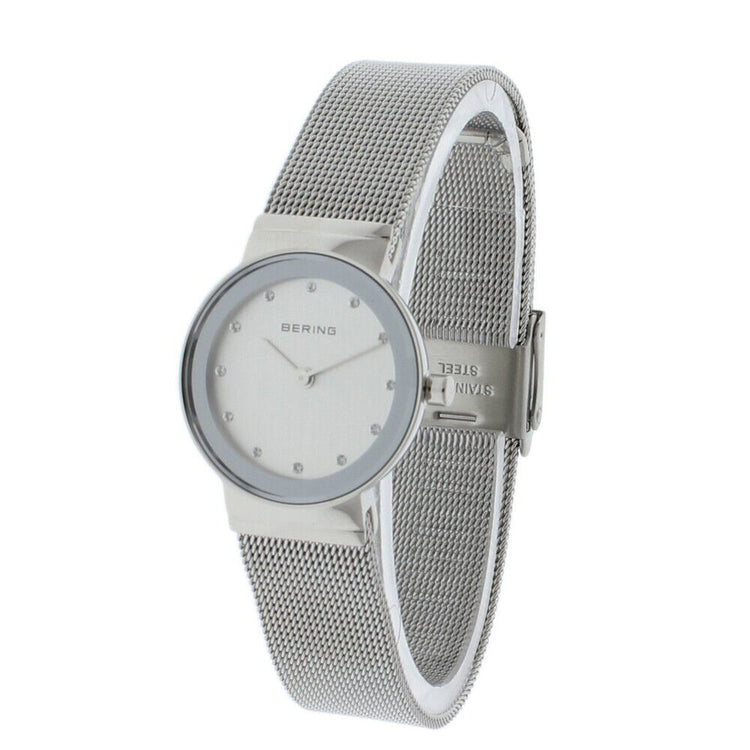 Bering | Classic polished silver mesh swarovski 26mm dial | 10126-000