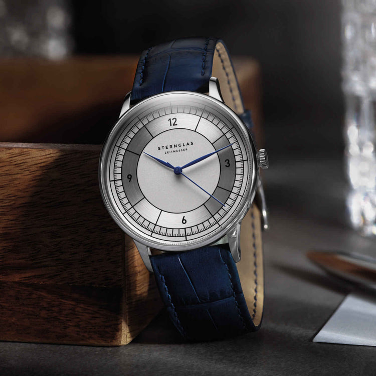 Sternglas | Heritage 20 Dark blue and silver watch band | S03-HE02