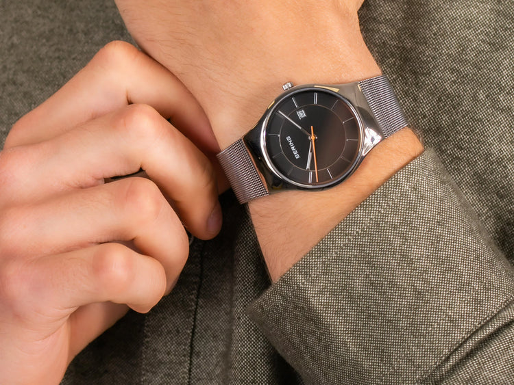 Bering | Classic polished silver mesh watch | 11938-007