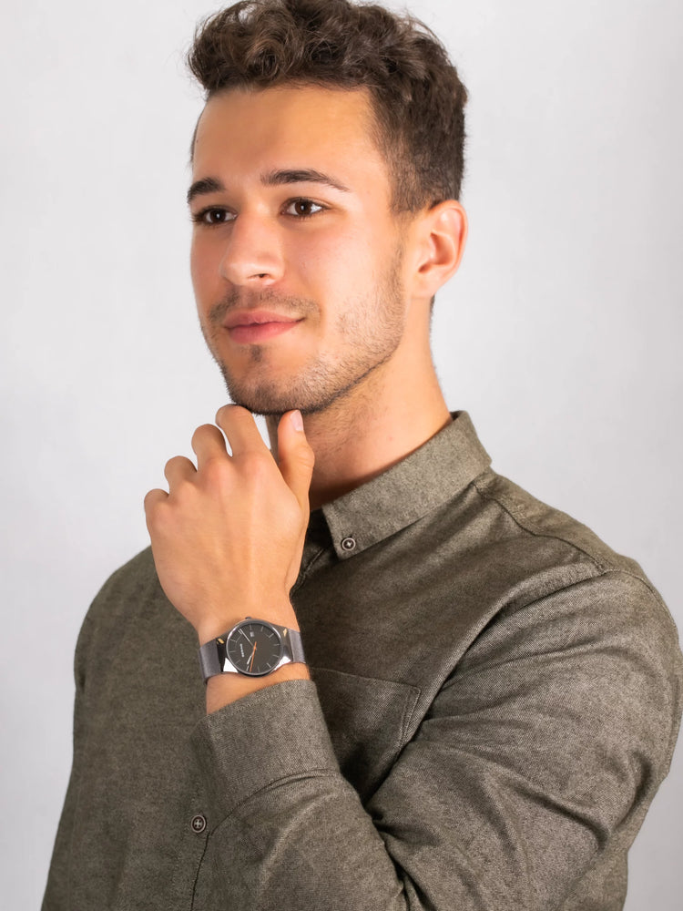 Bering | Classic polished silver mesh watch | 11938-007