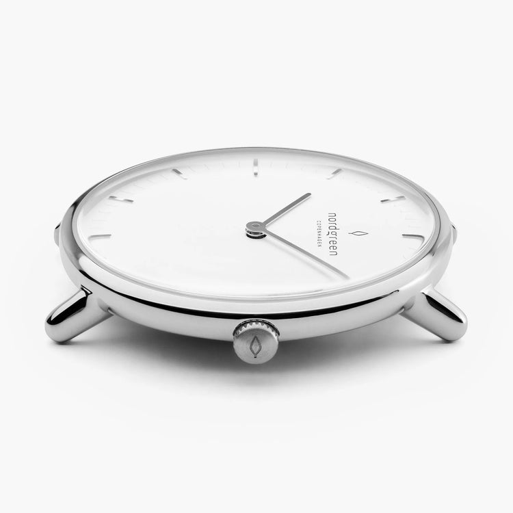 Nordgreen | Native 28mm white dial silver mesh | NR28SIMESIXX