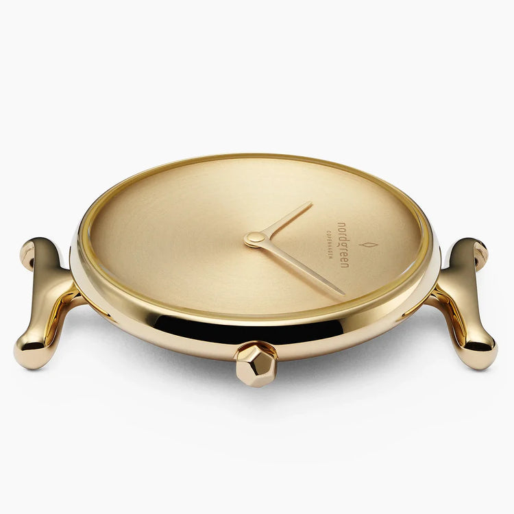 Nordgreen | Unika gold 28mm dial mesh | UN28GOMEGOBM