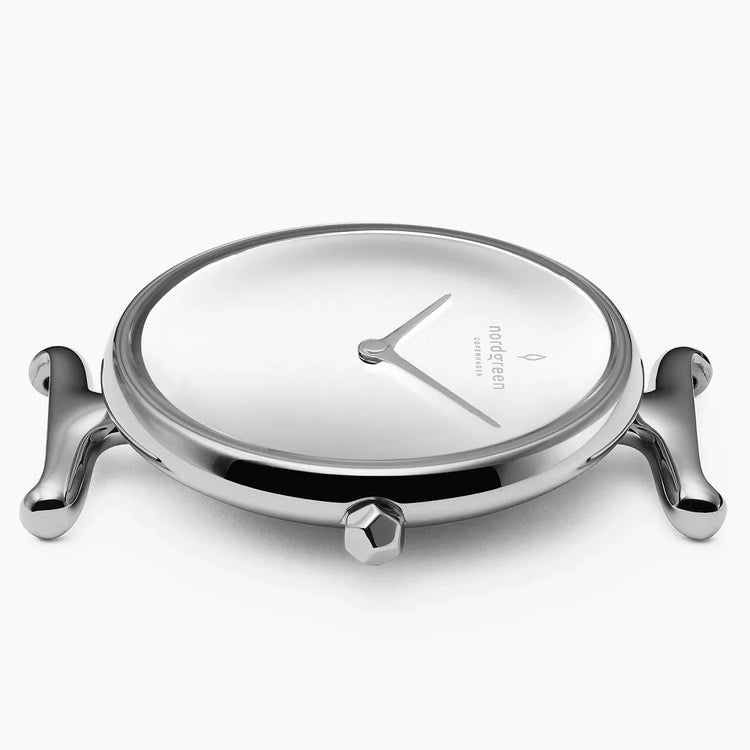 Nordgreen | Unika silver 28mm dial mesh | UN28SIMESIBM