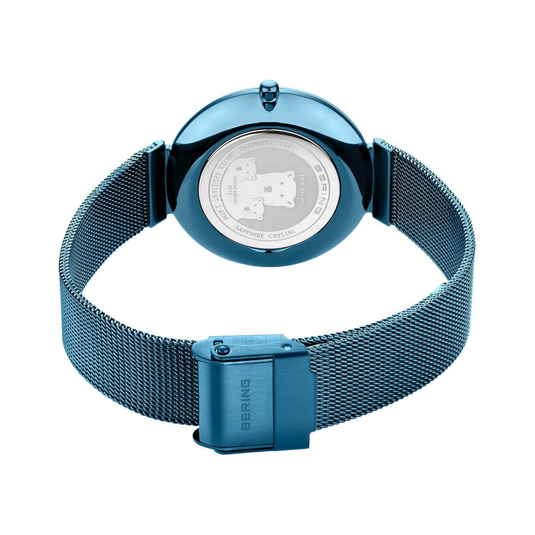 Bering | Charity blue 32mm dial blue milanese strap | 18132-Charity1