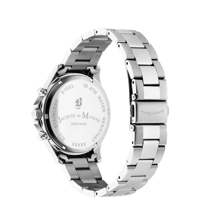 JDM Military | Alpha chrono silver 42mm dial silver link | JDM-WG002-01