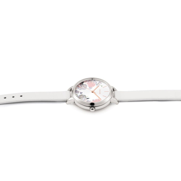 Oui&Me | Petite Fleurette floral chalk blue 32mm dial | ME010098