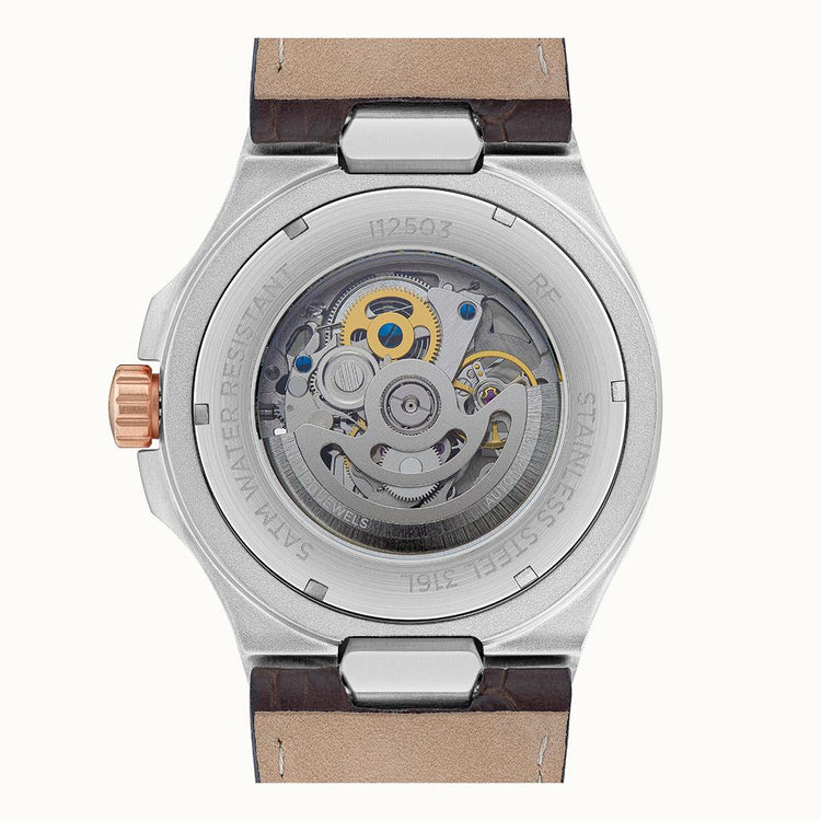 Ingersoll | Catalina automatic silver and rose gold 42mm dial brown leather | I12503