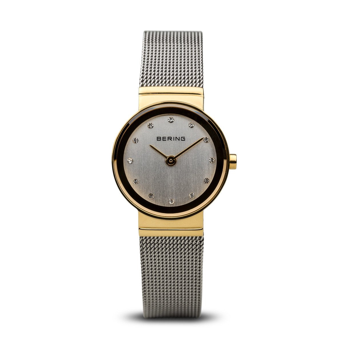 Bering | Classic polished gold silver 26mm dial silver mesh | 10126-001