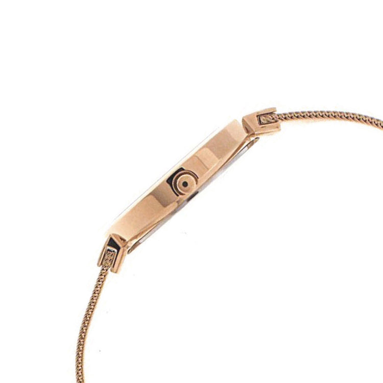 Bering | Classic rose gold 39mm black dial and gold mesh | 14539-362