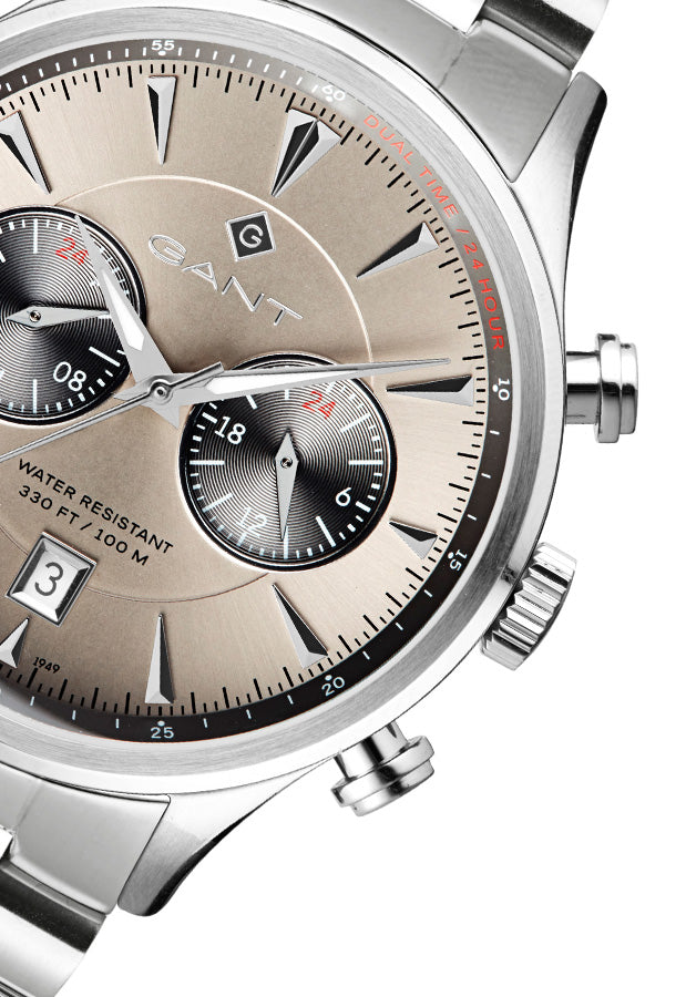 Gant | Spencer Multifunction sand 43mm dial silver bracelet | G135002