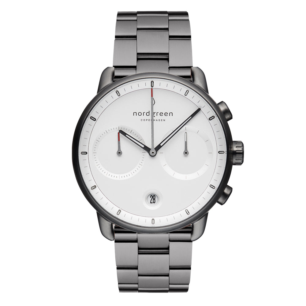 Nordgreen | Pioneer Gunmetal white 42mm dial | PI42GM3LGUXX