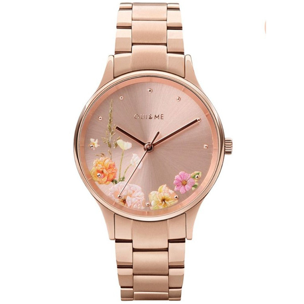 Oui&Me | Petite Bichette rose gold floral 32mm dial | ME010217