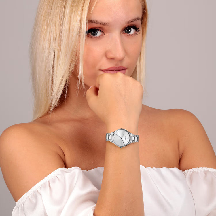 Oui&Me | Petite Bichette silver bracelet 32mm silver dial | ME010157