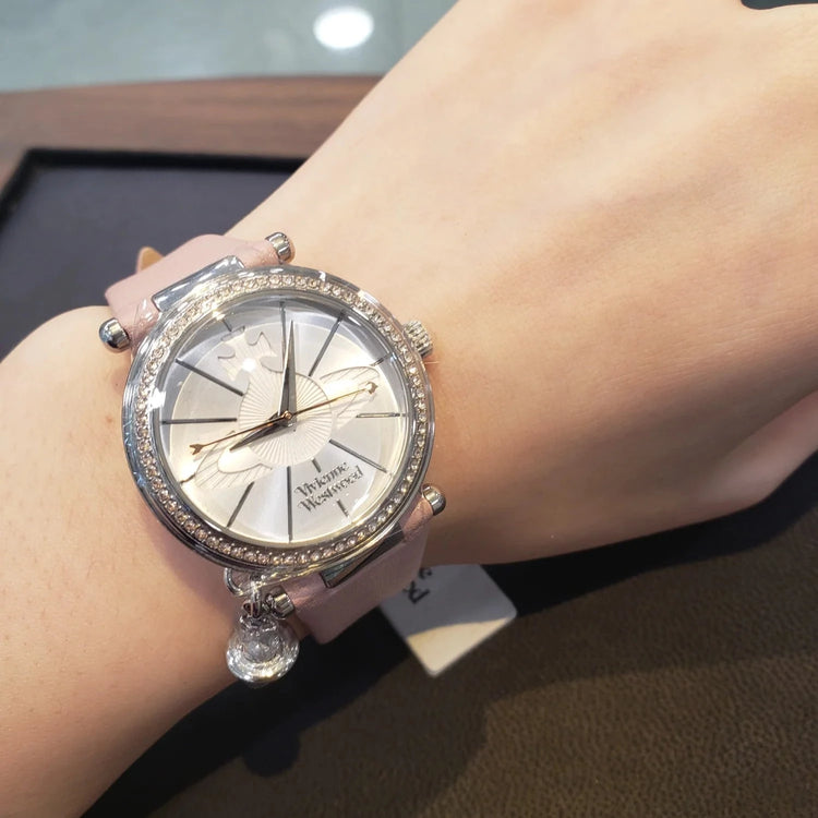 Vivienne Westwood | Orb Pastelle pale pink silver 32mm dial | VV006SLPK