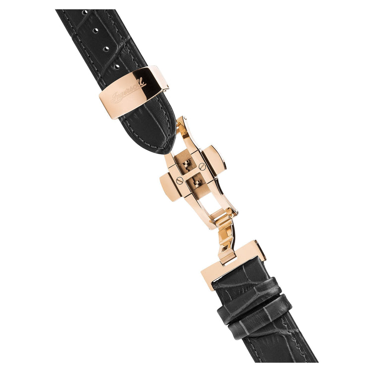Ingersoll | Herald automatic skeleton black leather 40mm dial | I00403