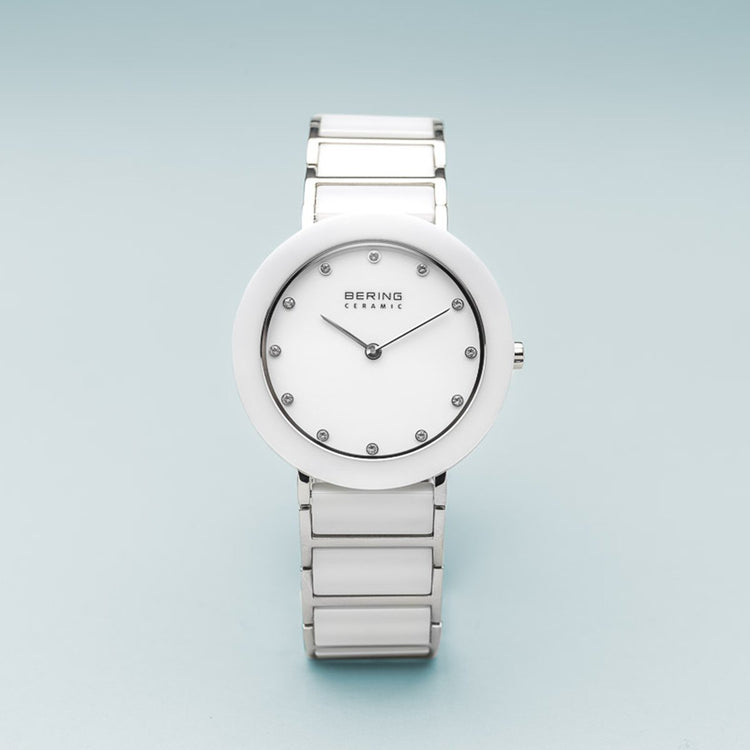Bering | Ceramic pure white 35mm silver and white dial | 11435-754