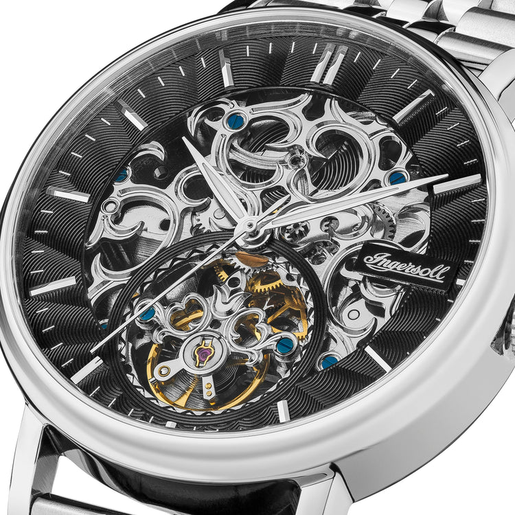 Ingersoll | Charles automatic silver 44mm black dial| I05804
