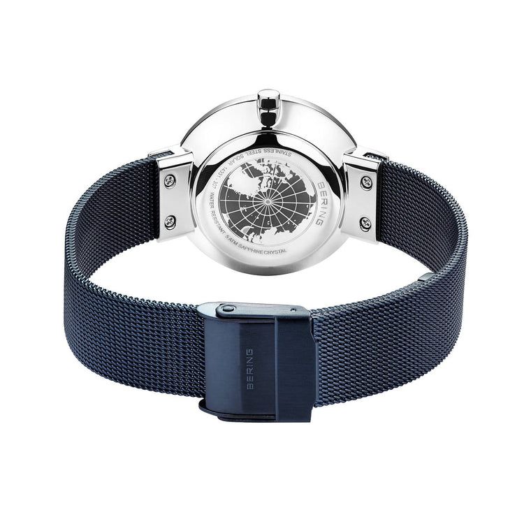 Bering | Brushed silver solar blue 39mm dial | 14331-307
