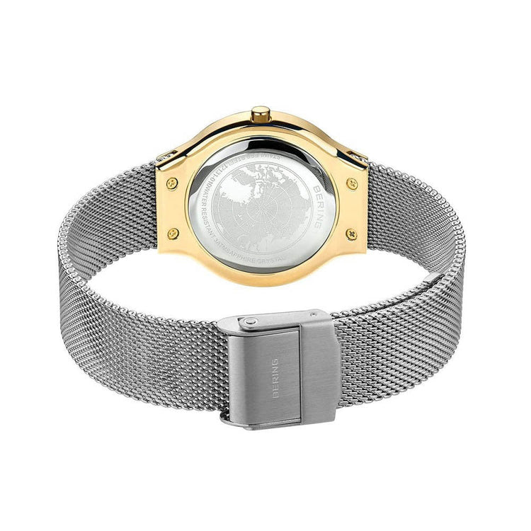 Bering | Classic gift set gold and white 31mm dial with matching bracelet | 12131-010-190-GWP1
