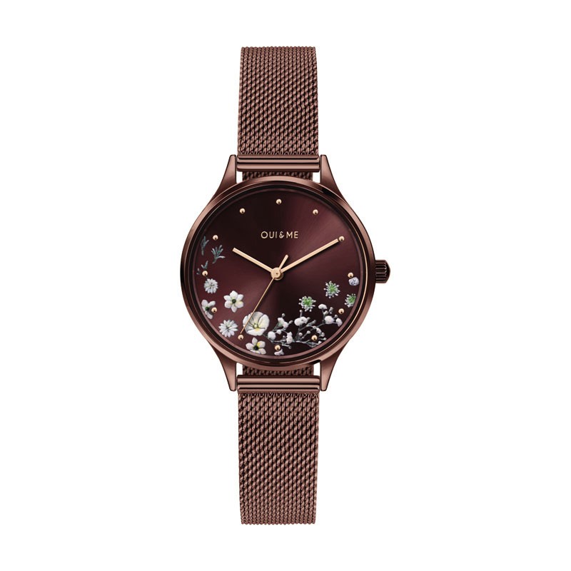 Oui&Me | Minette burgundy milanese mesh 28mm dial | ME010197