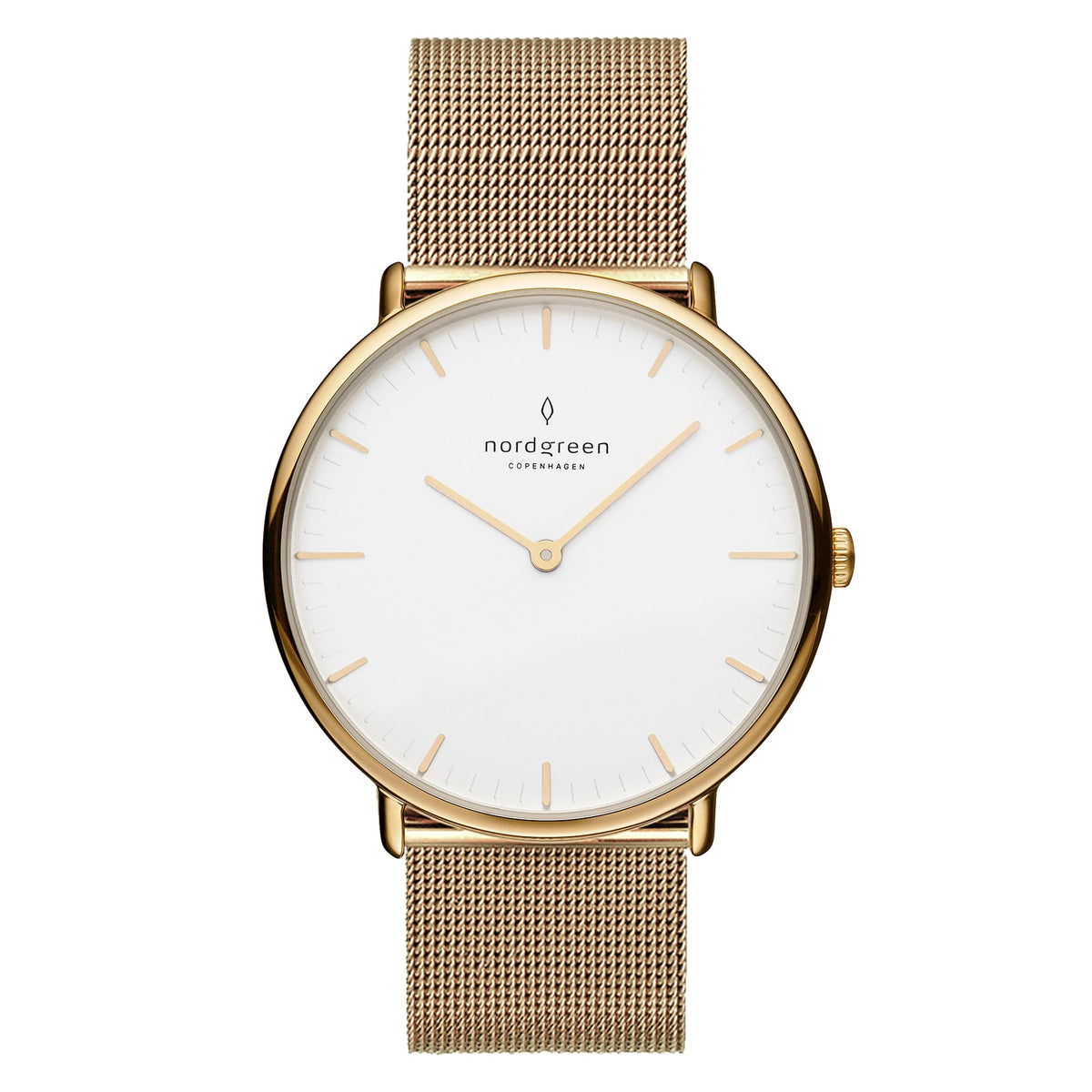 Nordgreen | Native gold milanese mesh 28mm white dial | NR28GOMEGOXX