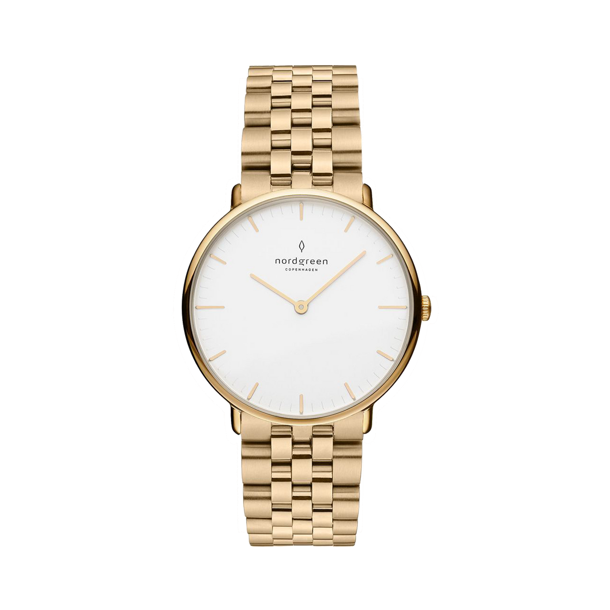Nordgreen | Native gold link 32mm dial | NR32GO5LGOXX