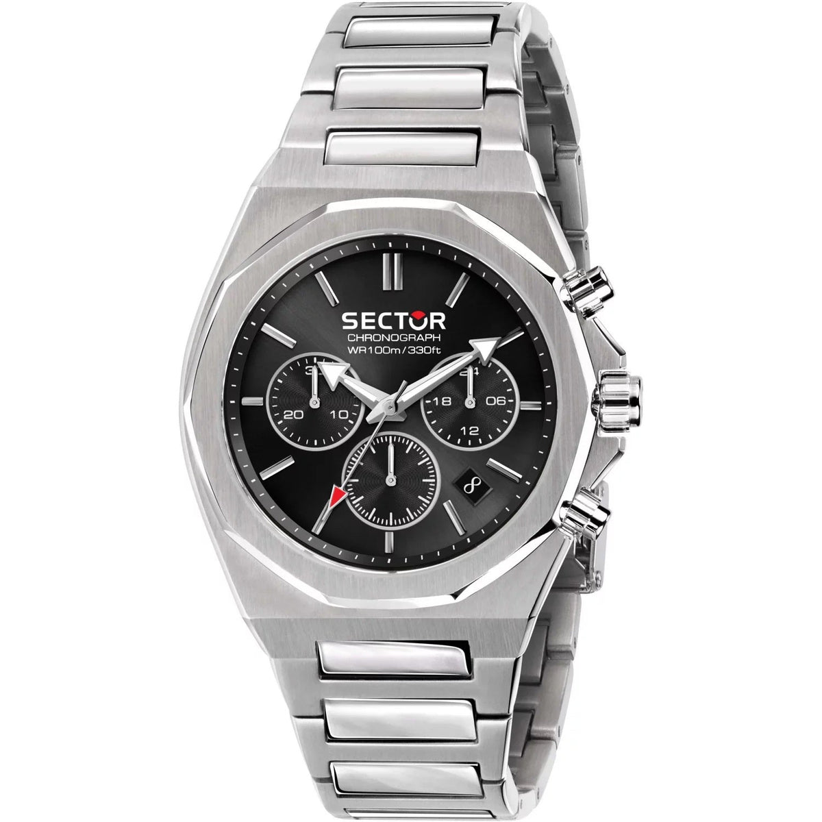 Sector | 960 Chronograph black dial silver stainless steel | R3273628002
