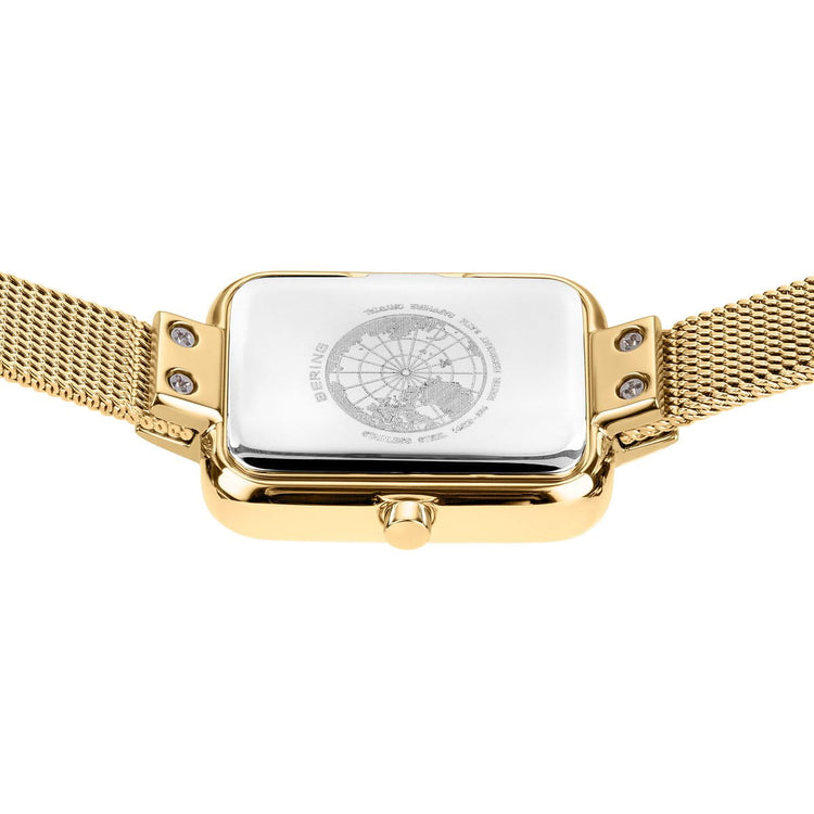 Bering | Classic Silver brushed and polished and gold 20mm silver square dial | 14520-334