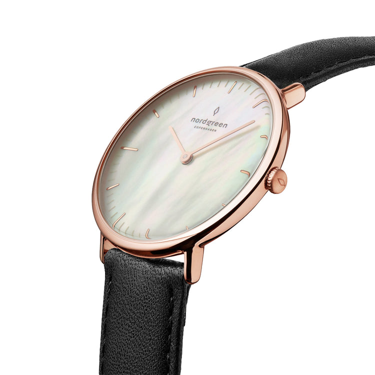 Nordgreen | Native 28mm mother of pearl rose gold | NR28RGLEBLMP