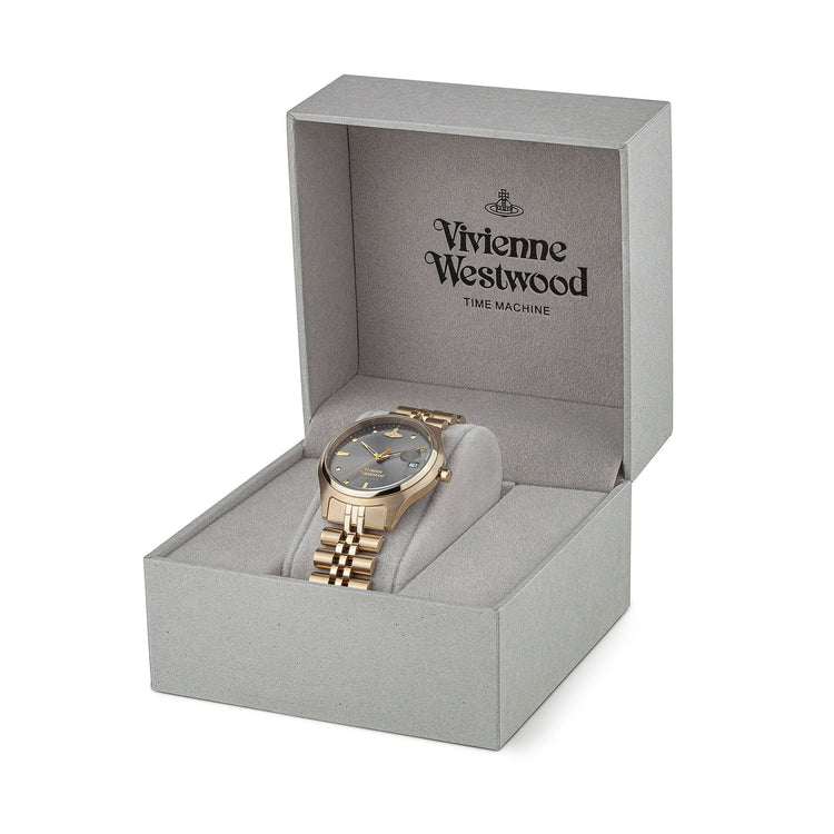 Vivienne Westwood | Camberwell gold grey 37mm dial gold link | VV261GYGD