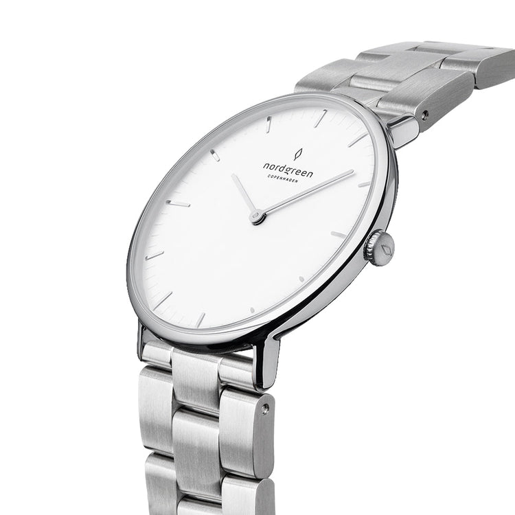 Nordgreen | Native silver 36mm dial 3 Link Silver | NR36SI3LSIXX