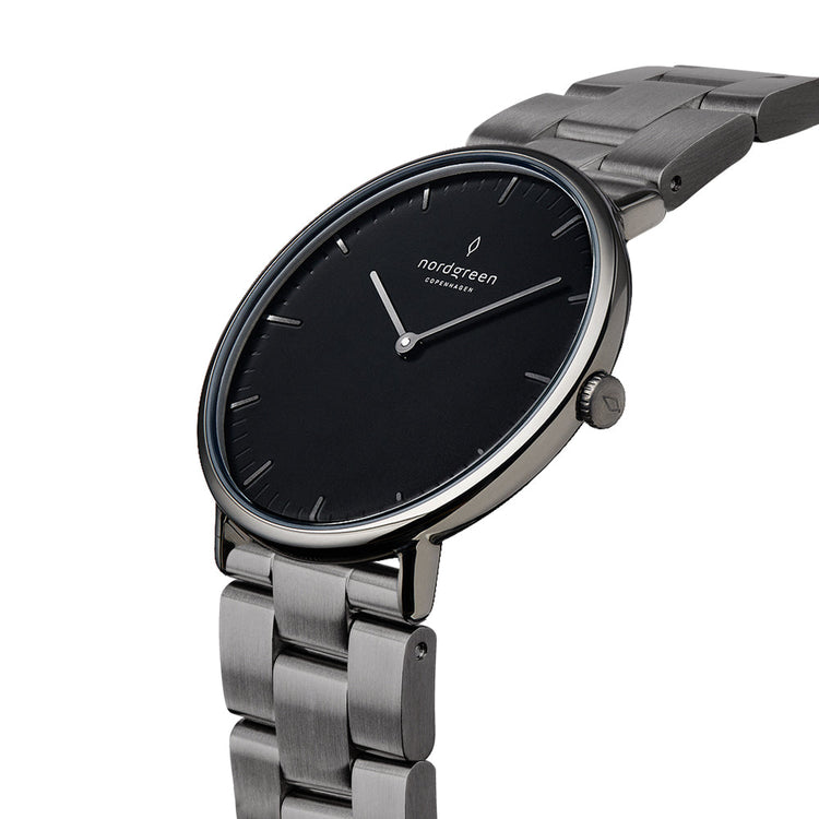 Nordgreen | Native Gun Metal black 40mm dial  | NR40GM3LGUBL