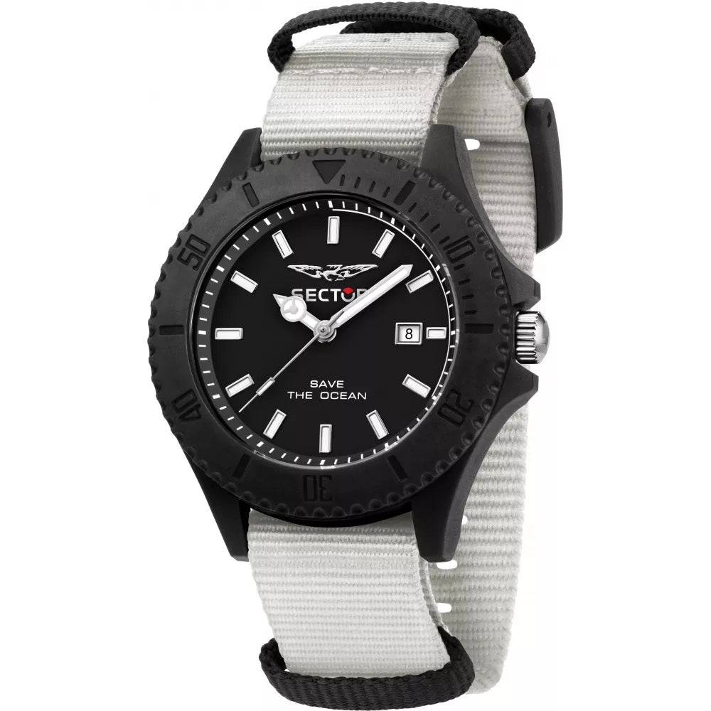 Sector | Save the ocean white nato fabric | R3251539003