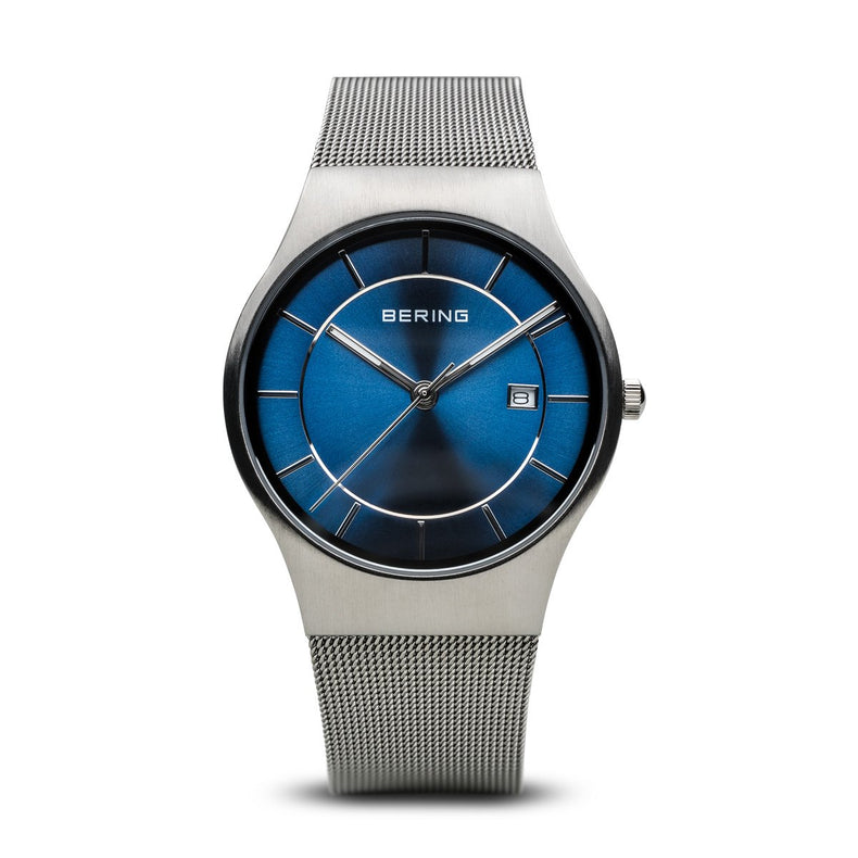 Bering | Classic brushed silver blue | 11938-003