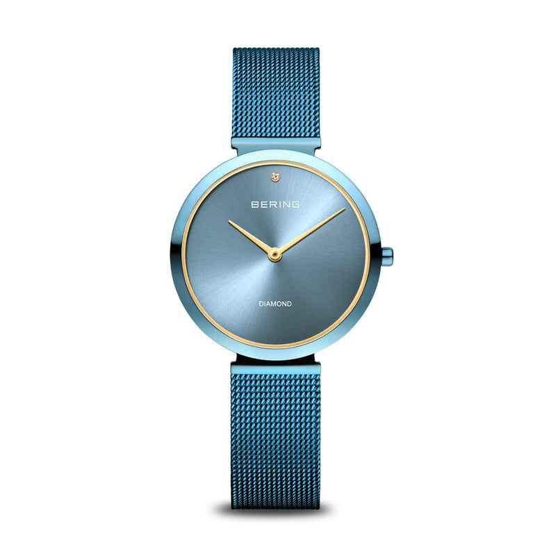 Bering | Charity blue 32mm dial blue milanese strap | 18132-Charity1