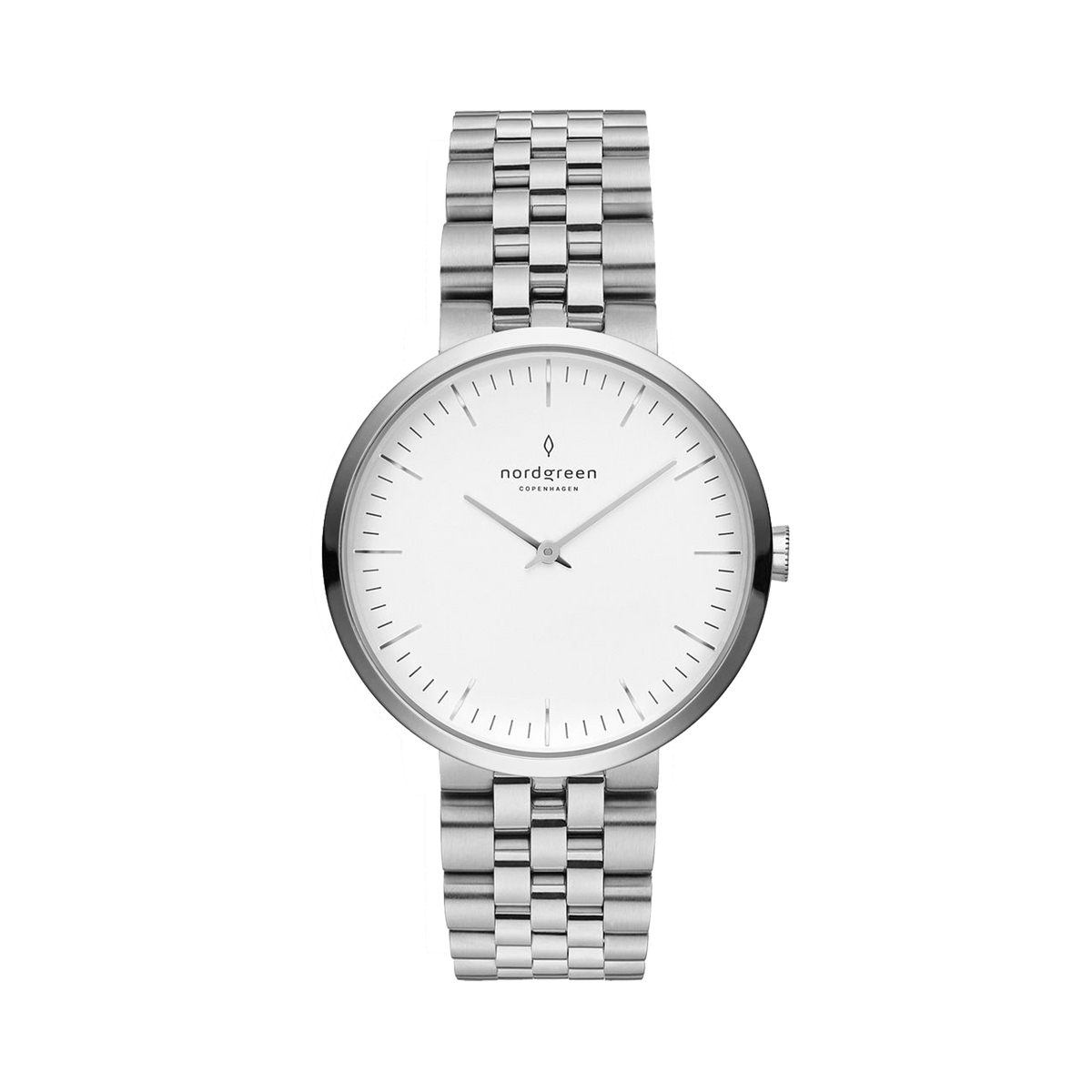 Nordgreen | Infinity silver 32mm white dial link | IN32SI5LSIXX