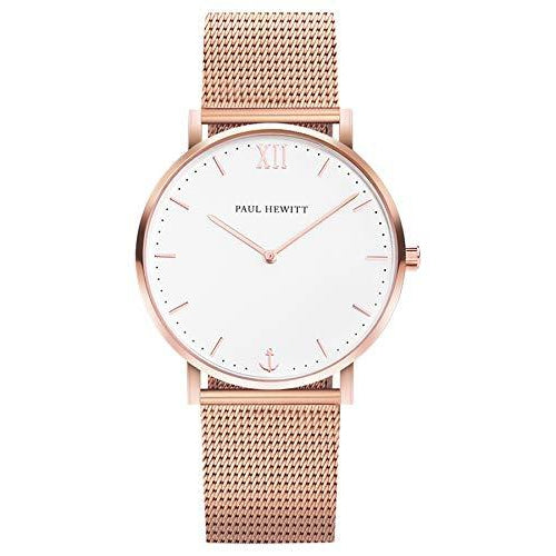 Paul Hewitt | Sailor white sand rose gold mesh | PH-SA-R-St-W-4S