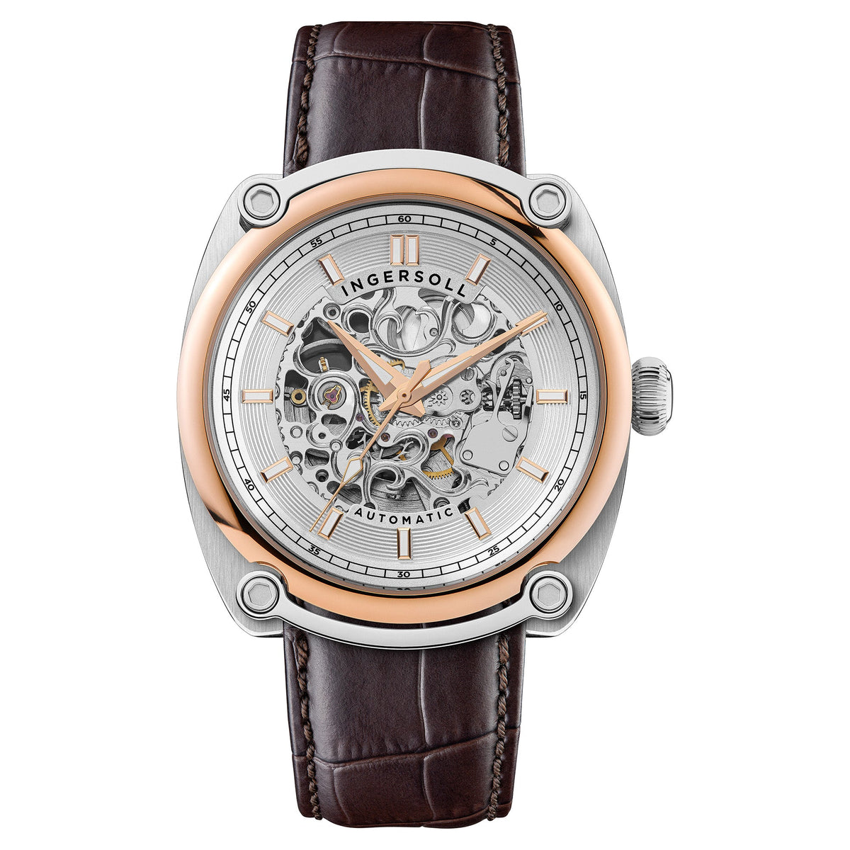 Ingersoll | Michigan rose gold brown leather 45mm dial | I13302