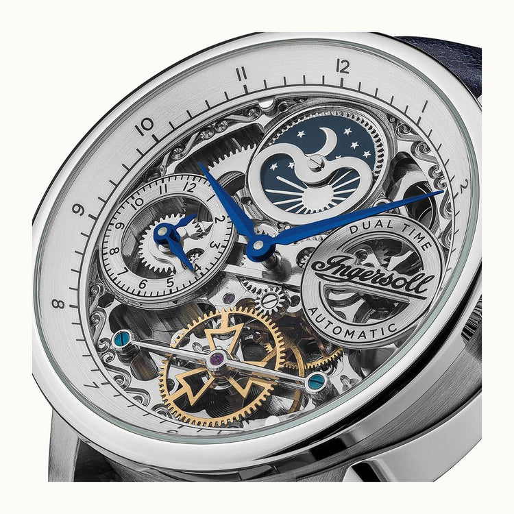 Ingersoll | Jazz automatic silver blue leather 42mm dial | I07702