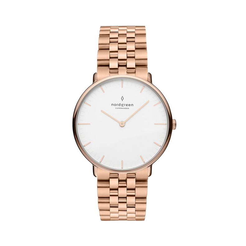 Nordgreen | Native Rose Gold White 32mm dial | NR32RG5LROXX
