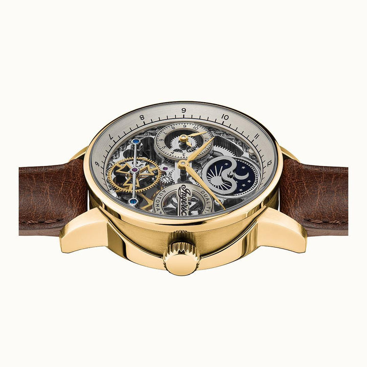 Ingersoll | Jazz gold automatic brown leather 42mm dial | I07704